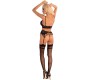 Livco Corsetti Sets LIVCO CORSETTI FASHION - MORIDAM LC 90552 BRA + GARTER BELT + PANTY NEGRO