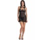 Livco Corsetti Sets LIVCO CORSETTI FASHION - KROLINA LC 90734 СОРОЧКА + СТРИНГИ ЧЕРНЫЕ L/XL