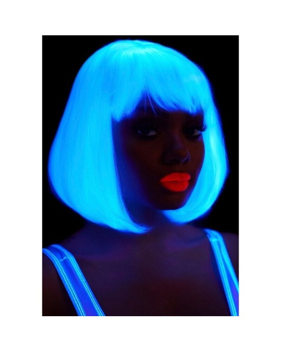 Leg Avenue Accessories LEG AVENUE - FOSFORESCENTS BOBS CUT PARŪKA BALTA