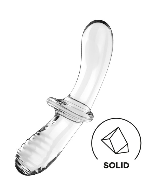 Satisfyer Crystal APMIERINĀTĀJS - DUBULTĀ KRISTĀLA DILDO caurspīdīgs