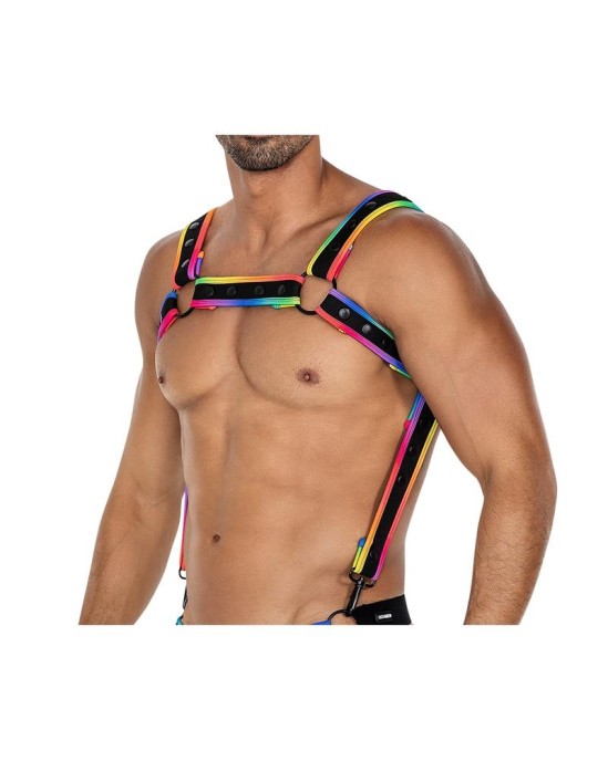 Cut4Men H4RNESS05 Chest Harness Neon MultiColor One size