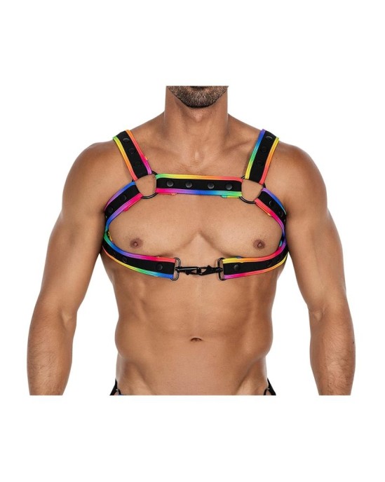 Cut4Men H4RNESS05 Chest Harness Neon MultiColor One size