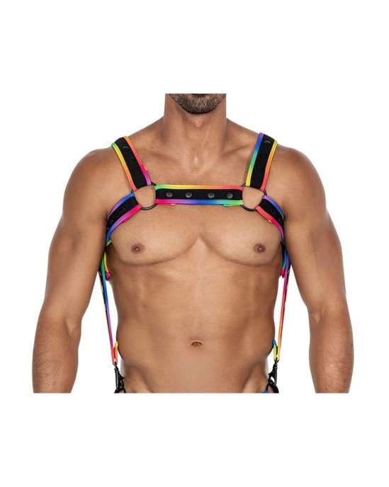 Cut4Men H4RNESS05 Chest Harness Neon MultiColor One size