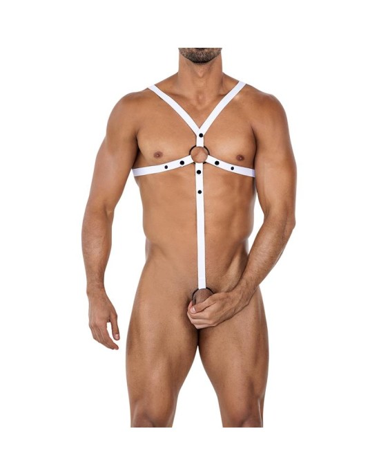 Cut4Men H4RNESS04 C-Ring Crossed Harness White One Size