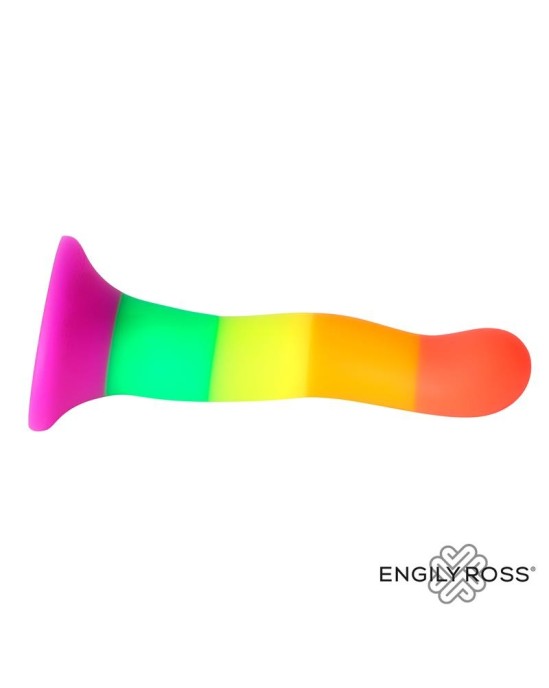 Dildox By Engily Ross Dildo Silicona L quida Color Arcoiris 18 cm