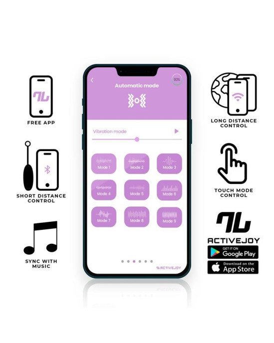 Intoyou App Series Vibrējoša ola ar APP divslāņu silikona gradientu