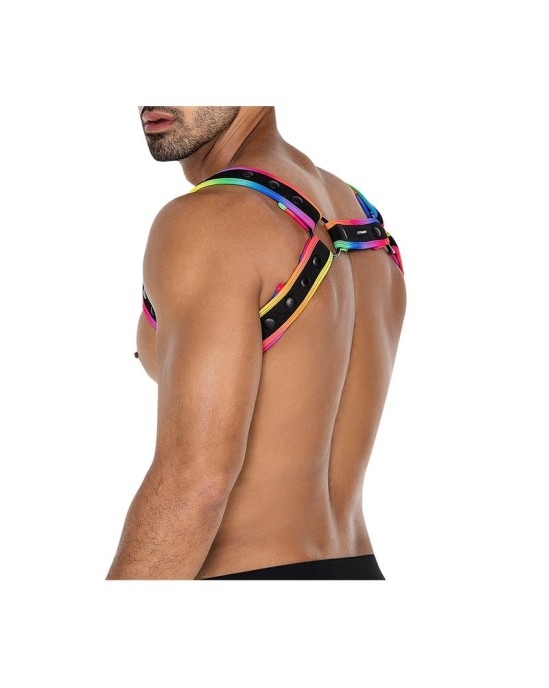 Cut4Men H4RNESS05 Chest Harness Neon MultiColor One size