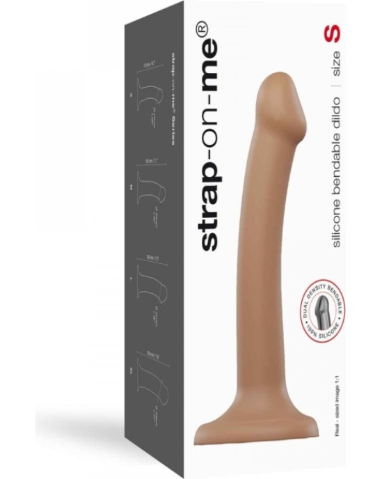 Strap-On-Me DILDO AR piesūcekni PIEMĒROTA IEKĀRTA DUAL BLĪVUMA FLEXIBLE CARAMELO S