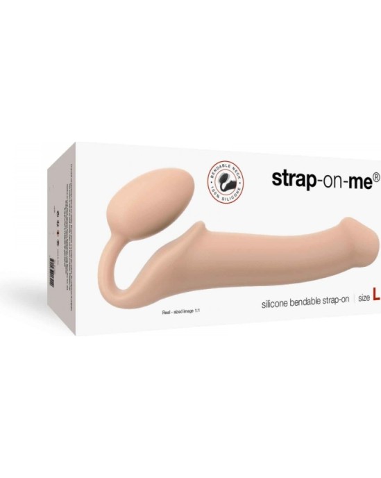 Strap-On-Me IEKĀRTAS DILDO SIKSNA EMASTĪGA MĪKSTA SILIKONA NUDE L