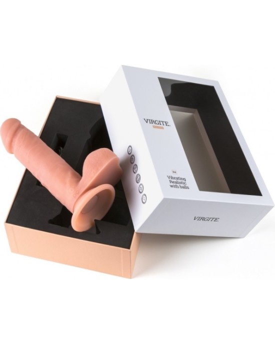 Virgite - Realistics REĀLISTS VIBRATORS R4" 19cm W/ TĀLVADĪBAS PULTS"