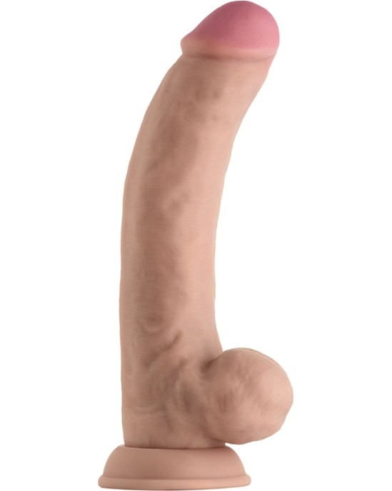 Shaft MODEL C 9.5 LIQUIDE SILICONE DONG W/BALLS - PINE