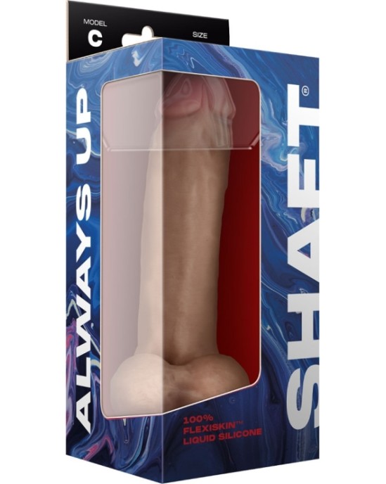 Shaft MODEL C 9.5 LIQUIDE SILICONE DONG W/BALLS - PINE