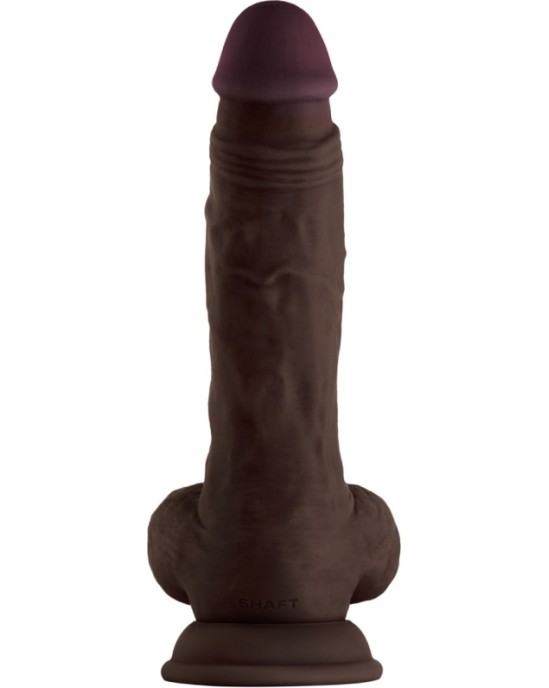 Shaft MODEL A 9.5 LIQUIDE SILICONE DONG W/BALLS - MAHOGANY