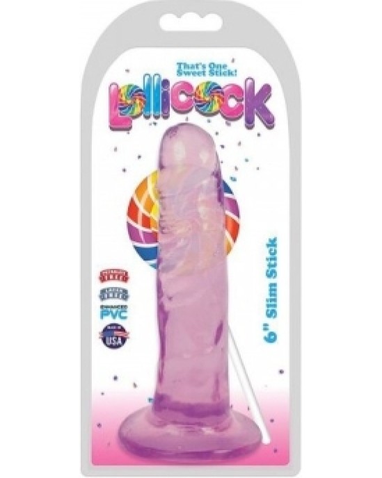 Xr - Lollicock DILDO SLIM STICK GRAPE 1524 CM"