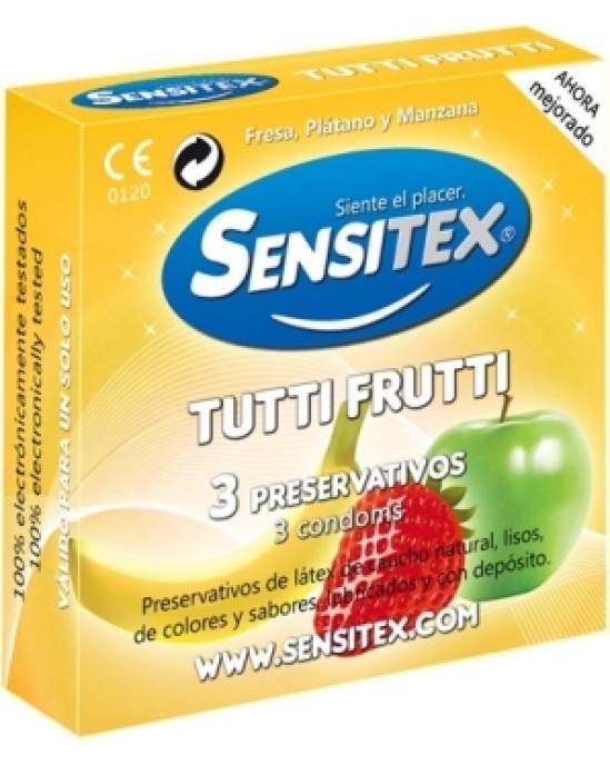 Sensitex TUTTIFRUTTI VEGAN EXHIBITOR 48X3 VIENĪBAS.