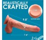 Xr - Jock DILDO PENIS AR sēkliniekiem DUBULTA BLĪVUMA NEGROZĪTA MĪKSTUMA 25 CM