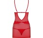 Obsessive 829-CHE CHEMISE AND THONG RED - 44 XXL