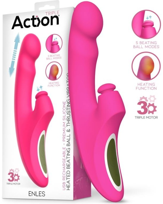 Action Enles Vibe with Beating Ball, Thrusting y Heat Function