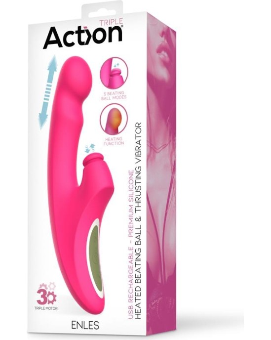 Action Enles Vibe with Beating Ball, Thrusting y Heat Function