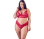 Cottelli Curves Bra and Red Briefs 3XL