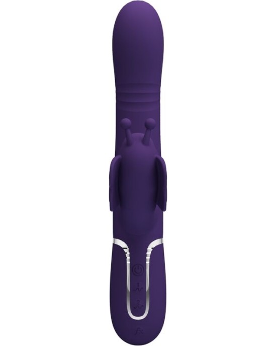 Pretty Love Flirtation PRETTY LOVE — DAUDZFUNKCIJAS ZAŠU VIBRATORS 4 IN 1 BUTTERFLY Purpurs