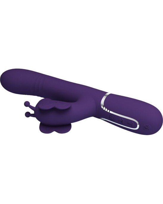 Pretty Love Flirtation PRETTY LOVE - MULTIFUNCTION RABBIT VIBRATOR 4 IN 1 BUTTERFLY PURPLE