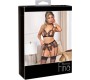 Abierta Fina Bra Suspender Set M