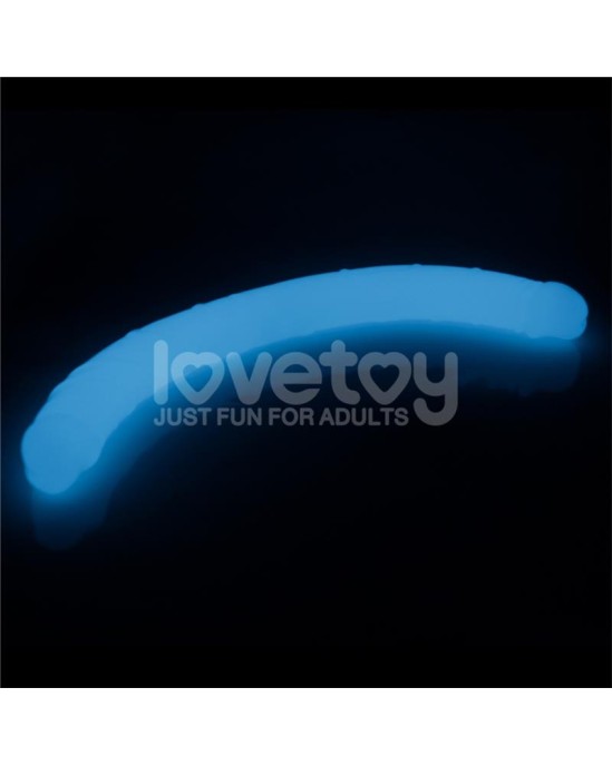 Lovetoy Double dildo Lumino Blue Light 18.5