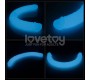 Lovetoy Double dildo Lumino Blue Light 18.5