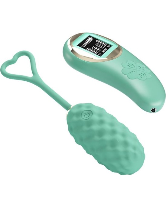 Prettylove Vivian Vibrating Egg with Digital Screen Remote Control Green