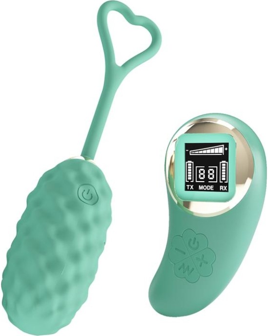 Prettylove Vivian Vibrating Egg with Digital Screen Remote Control Green