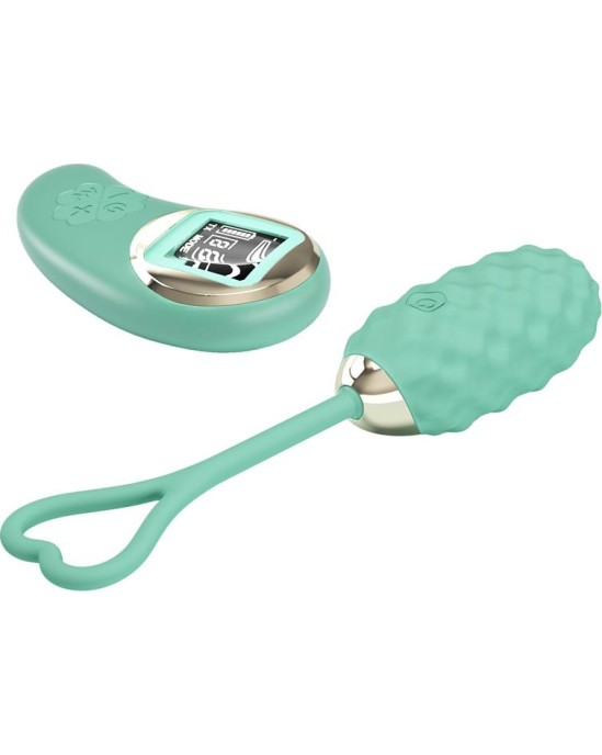 Prettylove Vivian Vibrating Egg with Digital Screen Remote Control Green