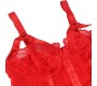 Subblime Teddies SUBBLIME - TEDDY WITH GARTER STRAP DETAIL CHEST RED L/XL