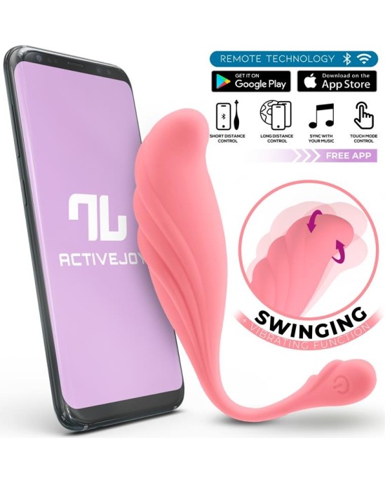 Intoyou App Series Вибрационное яйцо с функцией размахивания и приложением USB