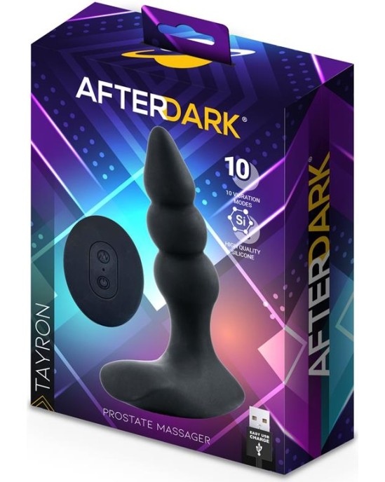 Afterdark Tayron vibrējošs prostatas masieris ar tālvadības pulti