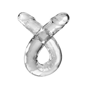 King Cock DOUBLE TROUBLE DOUBLE DILDO 46 CM CLEAR