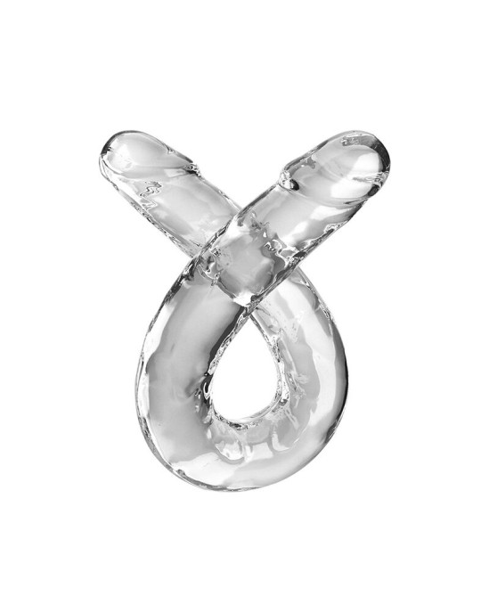 King Cock DOUBLE TROUBLE DOUBLE DILDO 46 CM CLEAR