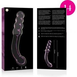 Nebula Series By Ibiza MODELIS 14 DILDO BOROSILIKĀTS STIKLS 18,5 X 3 CM ROZĀ