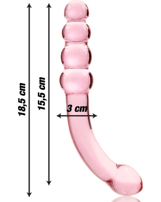 Nebula Series By Ibiza MODEL 14 DILDO BOROSILICATE GLASS 18.5 X 3 CM PINK