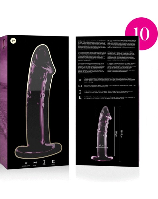 Nebula Series By Ibiza MODELIS 19 DILDO BOROSILIKĀTS STIKLS 18,5 X 4 CM ROZĀ