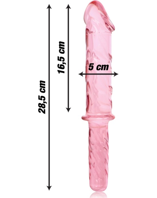 Nebula Series By Ibiza MODEL 24 DILDO BOROSILICATE GLASS 28.5 X 5 CM PINK