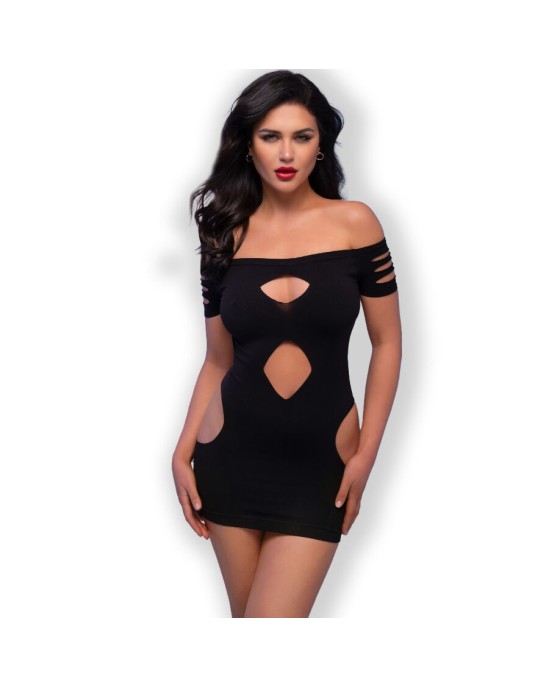 Chilirose Dresses CHILIROSE - CR 4671 DRESS BLACK S/M