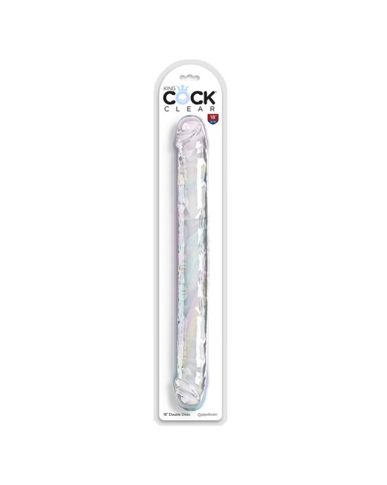 King Cock DOUBLE TROUBLE DOUBLE DILDO 46 CM CLEAR