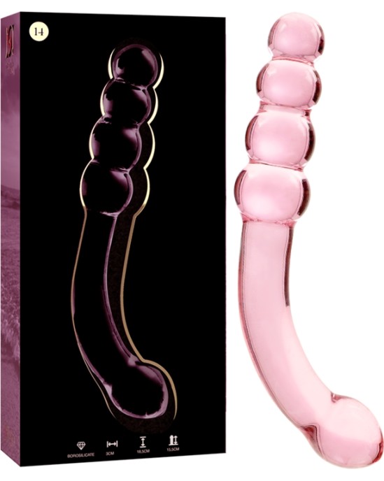 Nebula Series By Ibiza MODELIS 14 DILDO BOROSILIKĀTS STIKLS 18,5 X 3 CM ROZĀ