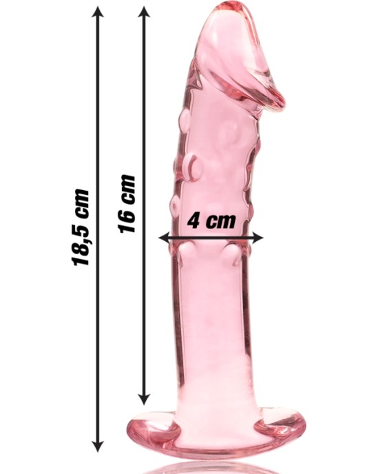 Nebula Series By Ibiza MODEL 19 DILDO BOROSILICATE GLASS 18.5 X 4 CM PINK