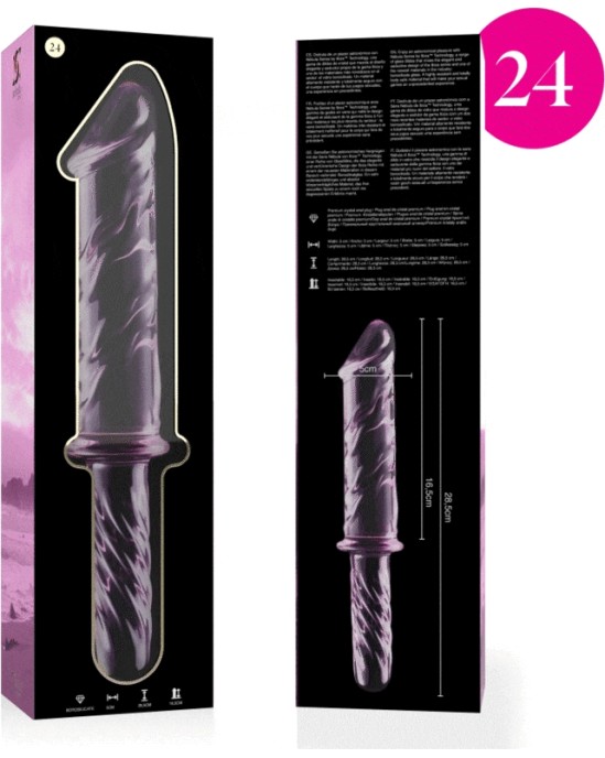 Nebula Series By Ibiza MODEL 24 DILDO BOROSILICATE GLASS 28.5 X 5 CM PINK