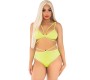 Leg Avenue Sets LEG AVENUE - TOP & PANTIES YELLOW WITH STRAPS