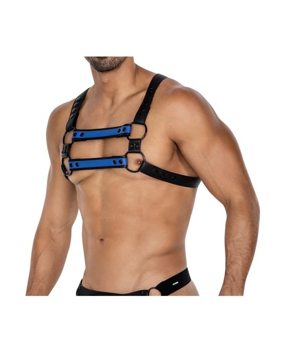 Cut4Men H4RNESS06 Chest Harness 4WAY Radiant Blue One Size