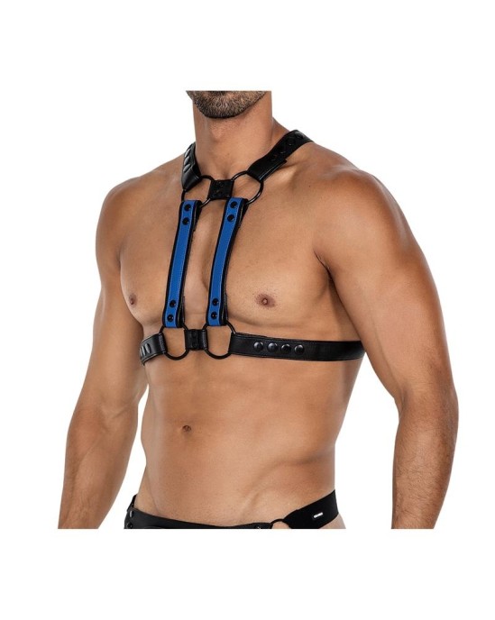 Cut4Men H4RNESS06 Chest Harness 4WAY Radiant Blue One Size