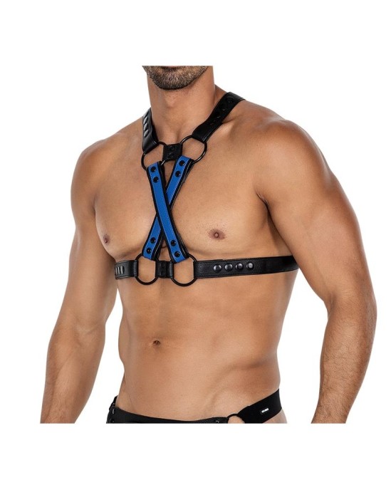 Cut4Men H4RNESS06 Chest Harness 4WAY Radiant Blue One Size